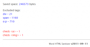 word to html cleaner